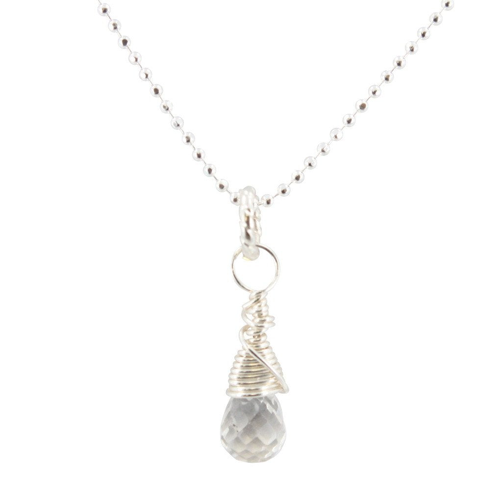 Crown Chakra - Crystal Quartz Briolette Necklace