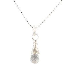 Crown Chakra - Crystal Quartz Briolette Necklace