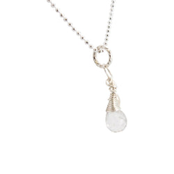 Crown Chakra - Crystal Quartz Briolette Necklace