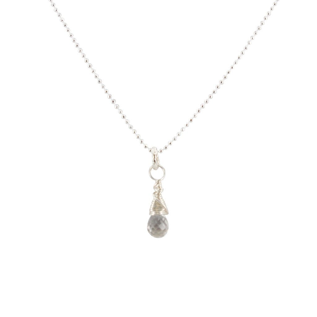 Crown Chakra - Crystal Quartz Briolette Necklace