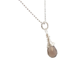 Smoky Quartz Briolette Necklace