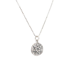 White Magic Fairy Star Amulet Necklace in Sterling Silver