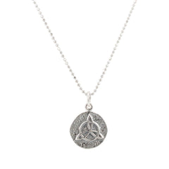 White Magic Protection Amulet Necklace in Sterling Silver