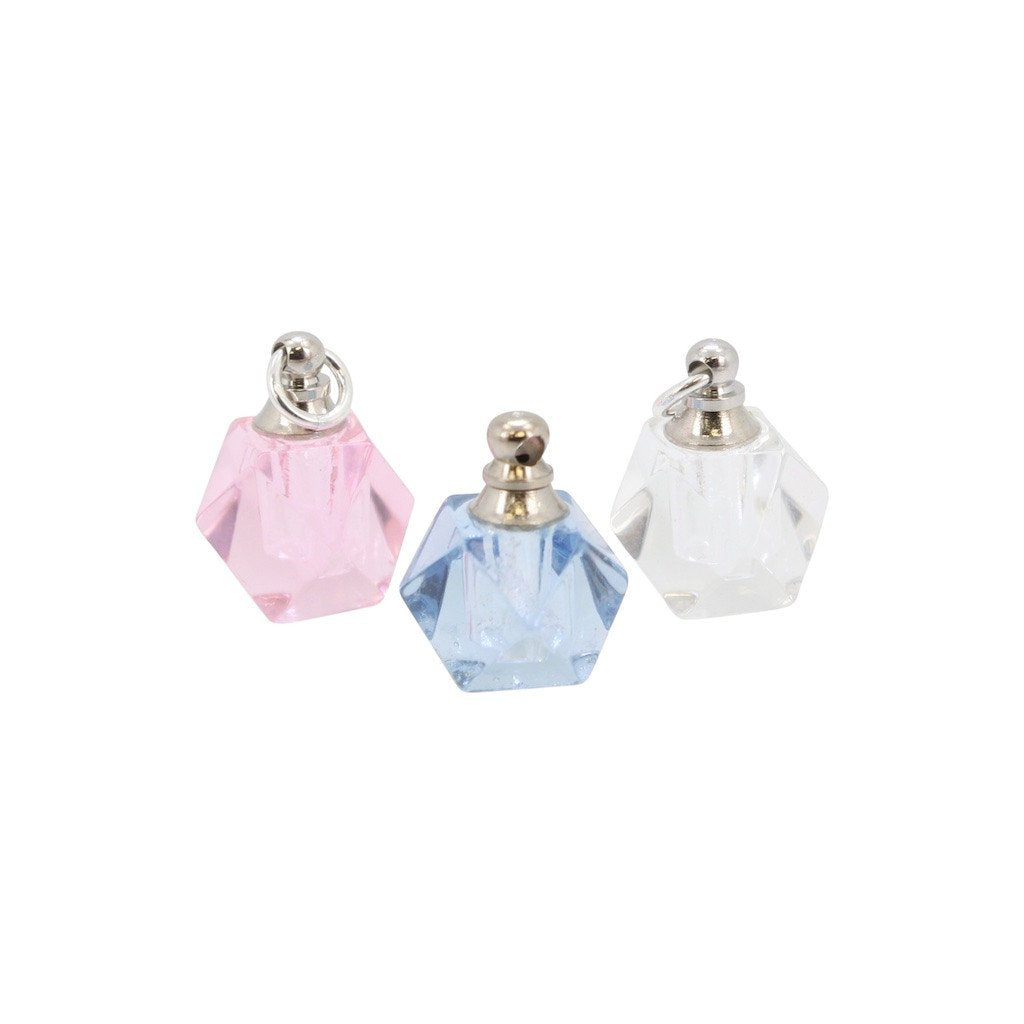 Faceted Pink Crystal Essential Oil Diffuser Necklace