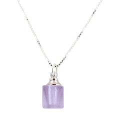 Lavender Crystal Essential Oil Diffuser Necklace