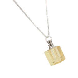 Yellow Crystal Essential Oil Diffuser Necklace