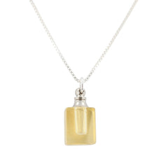 Yellow Crystal Essential Oil Diffuser Necklace