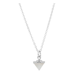 Silver Gemstone Spike Necklace in Stone Choice