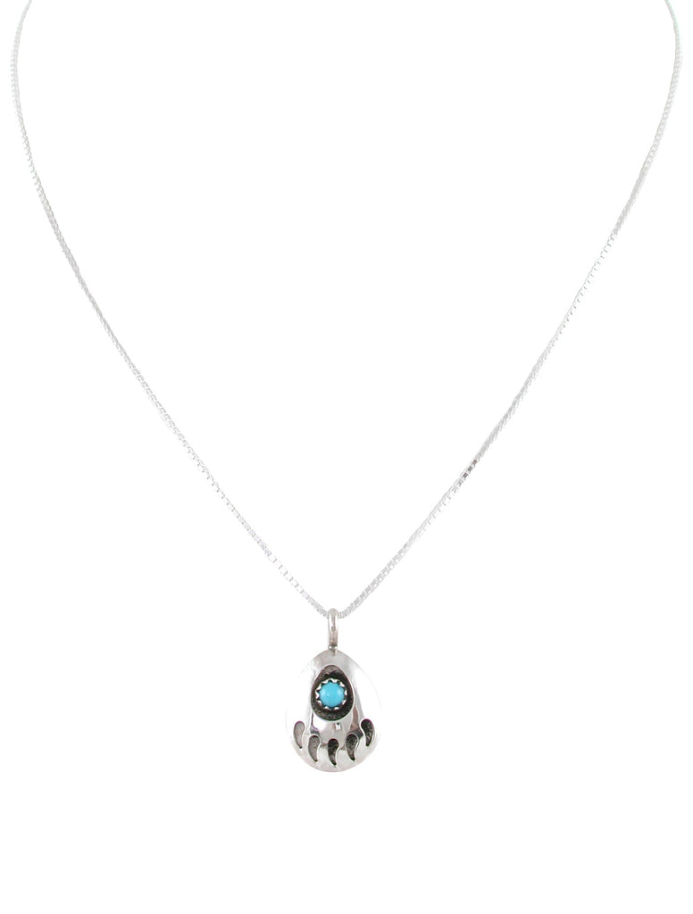 Turquoise Bear Paw Necklace