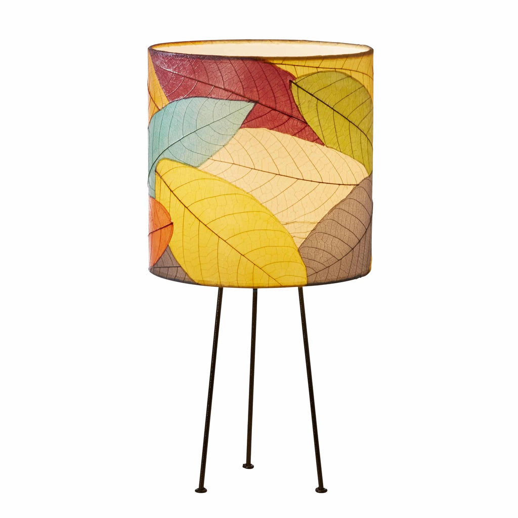 Metal Tripod Drum Table Lamp Multi