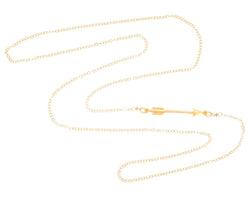 Gold Arrow Necklace on 30