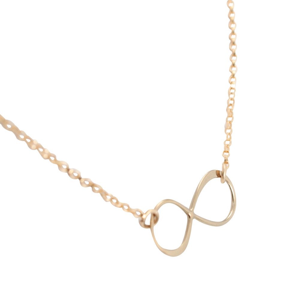 14k Gold Plated Sterling Silver Infinity Necklace