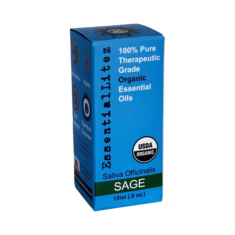 100% Pure Essential Oil (1/2oz) (SAGE)ORGANIC,