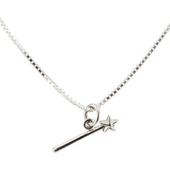Magic Fairy Wand Necklace in Sterling Silver