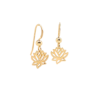 Lotus flower earrings dangle deals