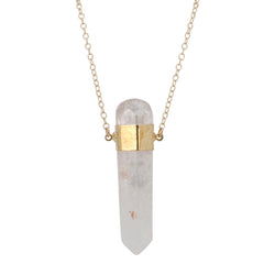 Clear Quartz Necklace on a 32