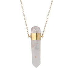 Clear Quartz Necklace on a 32