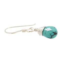 Throat Chakra - Turquoise Briolette Gemstone Earrings