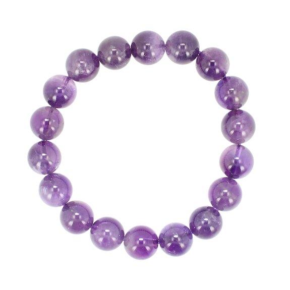 Purple Amethyst Stretch Bracelet - calming, clarity, intuition, great for protection