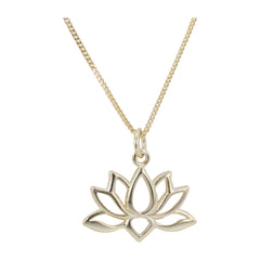 Lotus Blossom Necklace in 14k Gold Plate