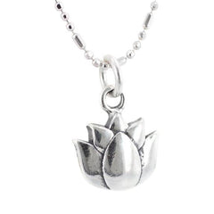 Lotus Necklace in Sterling Silver