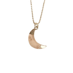 Crescent Moon Gemstone Necklace in Sterling Silver, 12 Stone Choice