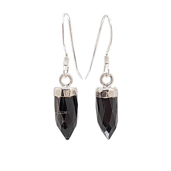 New Stones! Silver Gemstone Point Dangle Earrings