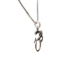 Calligraphy Style Om (Aum) Pendant in Sterling Silver on 18
