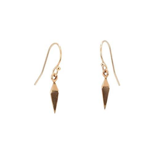 Small Spike Dangle Earrings in Bronze