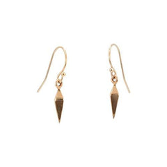 Small Spike Dangle Earrings in Bronze