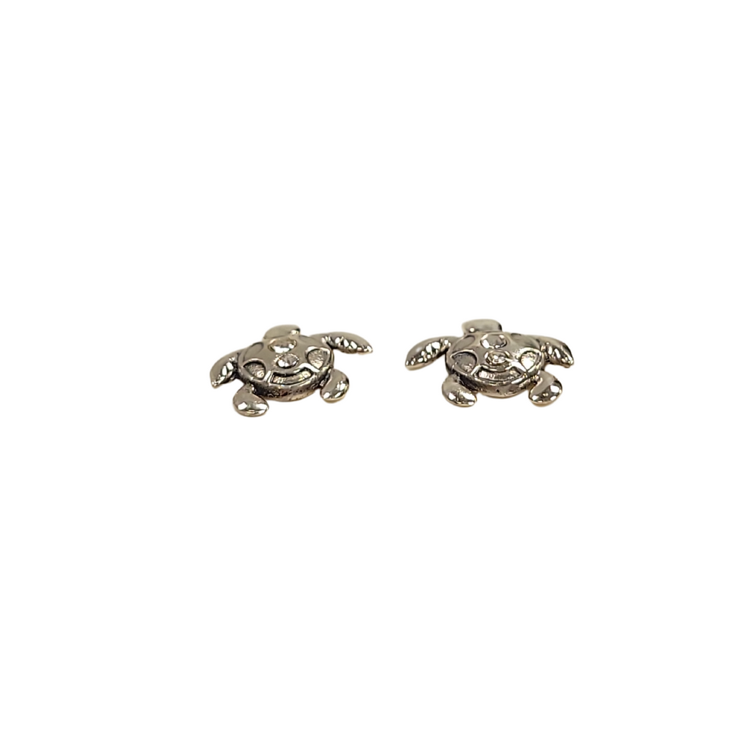 Crystal Sea Turtle Post Sterling Silver Earring
