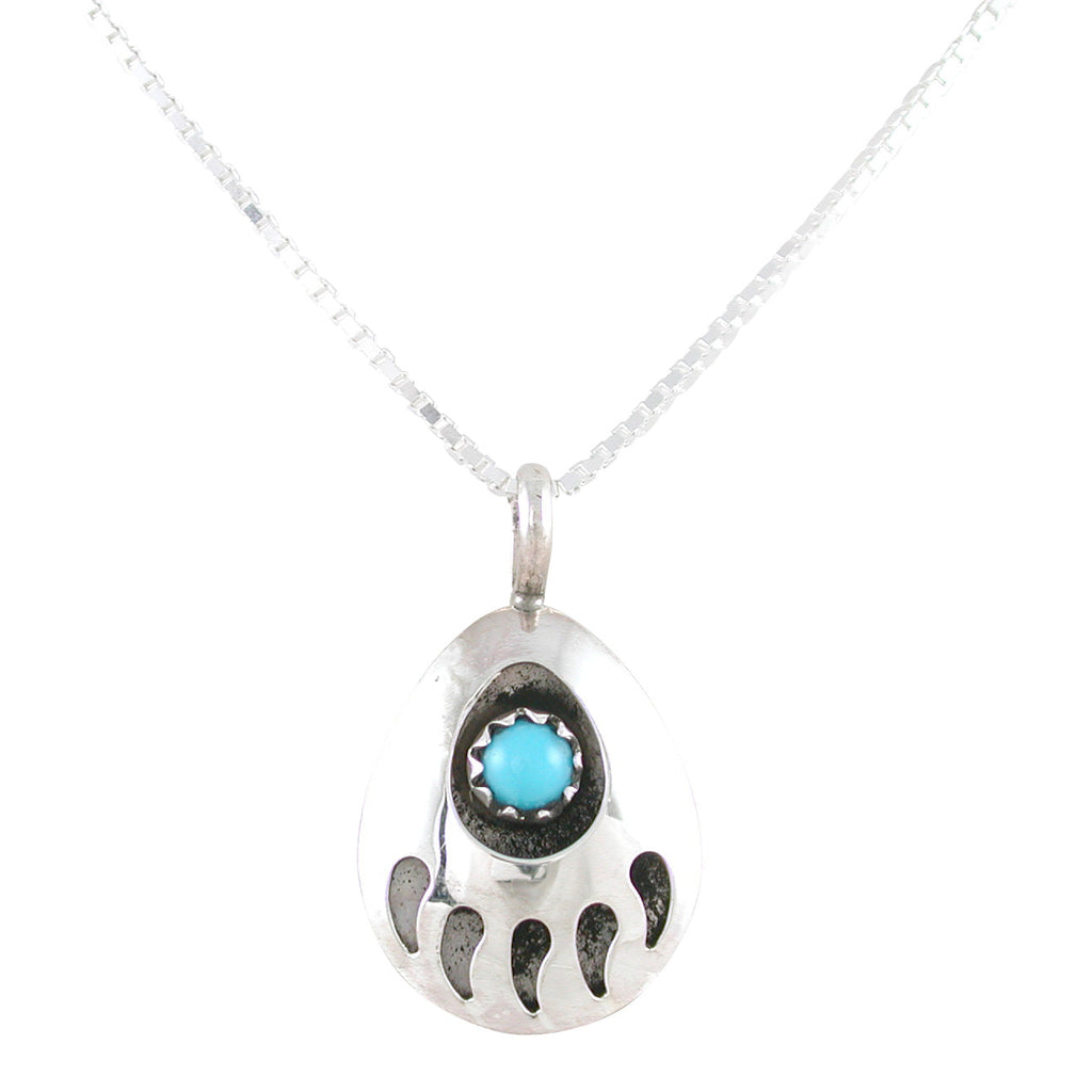 Turquoise Bear Paw Necklace