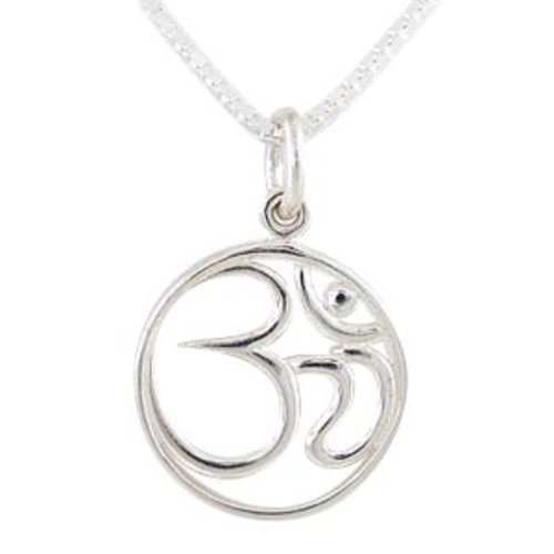 Round Script Om (Aum) Necklace