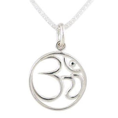 Round Script Om (Aum) Necklace