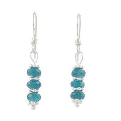 Delicate Apatite Gemstone Earrings in Sterling Silver