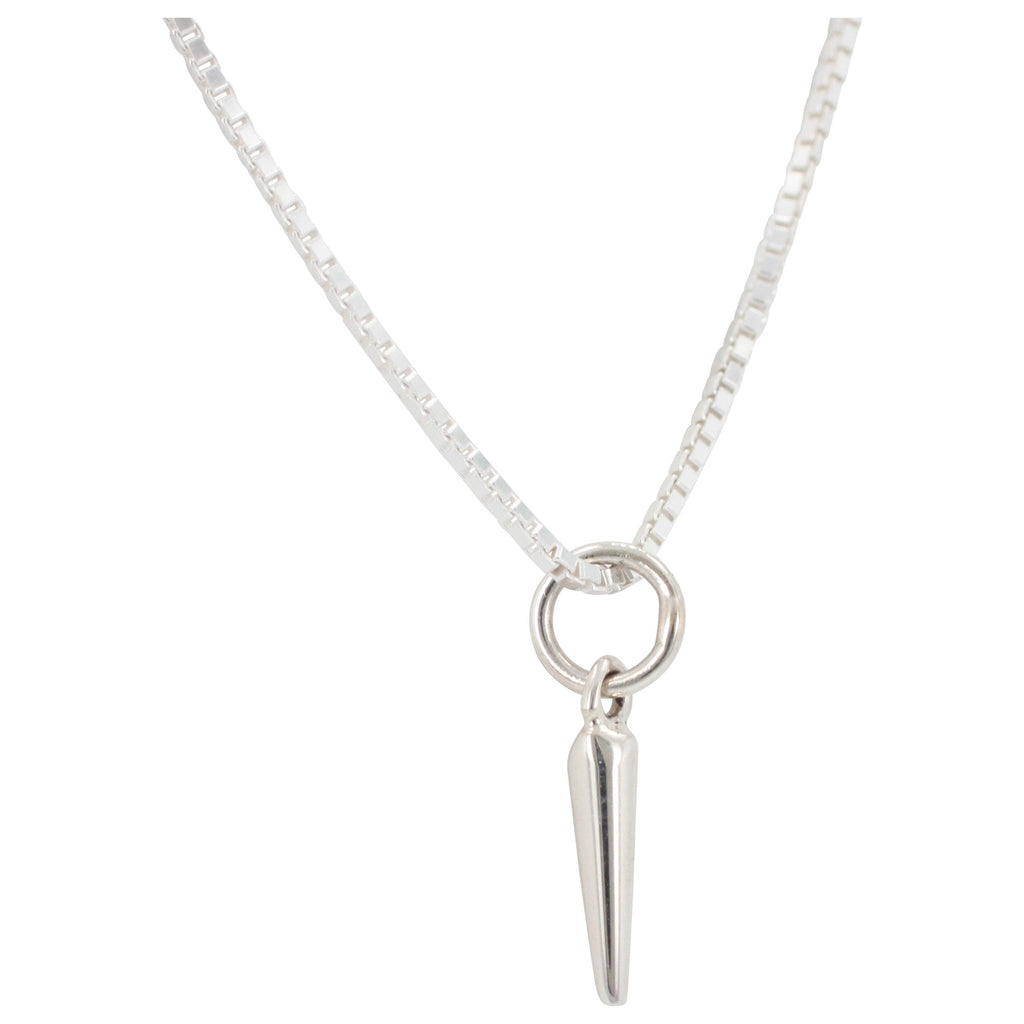 Small Skinny Spike Necklace in Sterling Silver