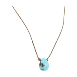 Delicate Turquoise Cord Necklace