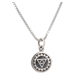 Sterling Silver Throat Chakra Necklace