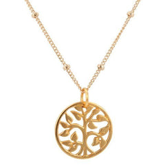 Round Small Tree of Life Necklace