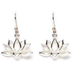 Open Design Lotus Dangle Earrings
