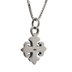 Fleur D'Amour Sterling Silver Pendant 20