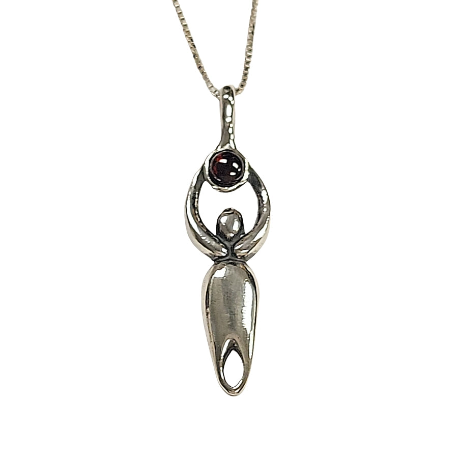 Lunar Goddess with Gemstone Necklace on an 18