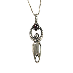 Lunar Goddess with Gemstone Necklace on an 18
