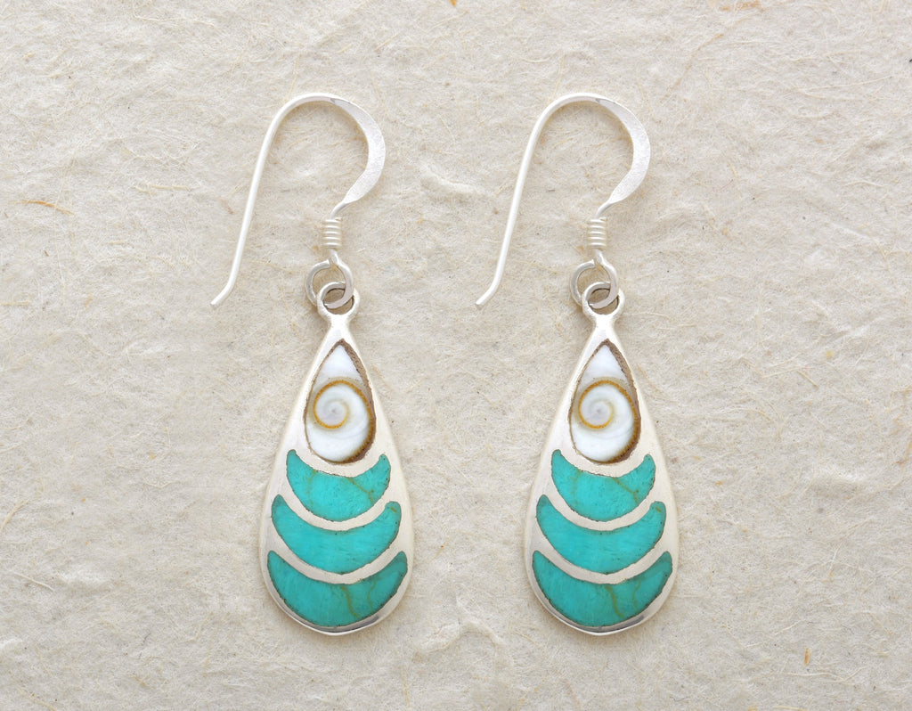 Oval Earrings with Shiva's Eye Top
