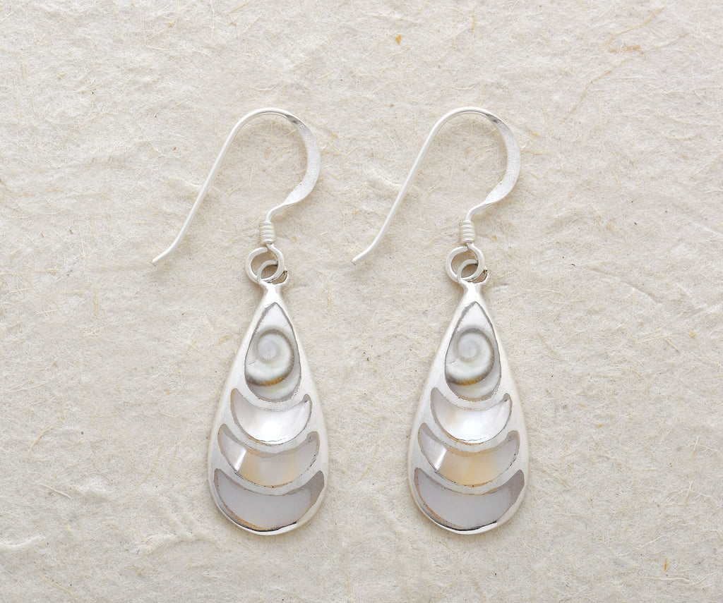 Oval Earrings with Shiva's Eye Top