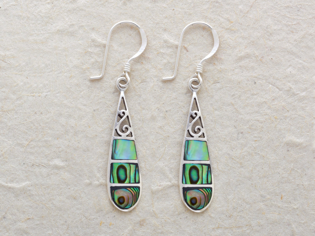 Thin Oval Etched Earrings