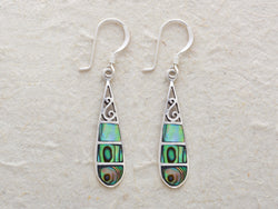 Thin Oval Etched Earrings