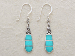 Thin Oval Etched Earrings