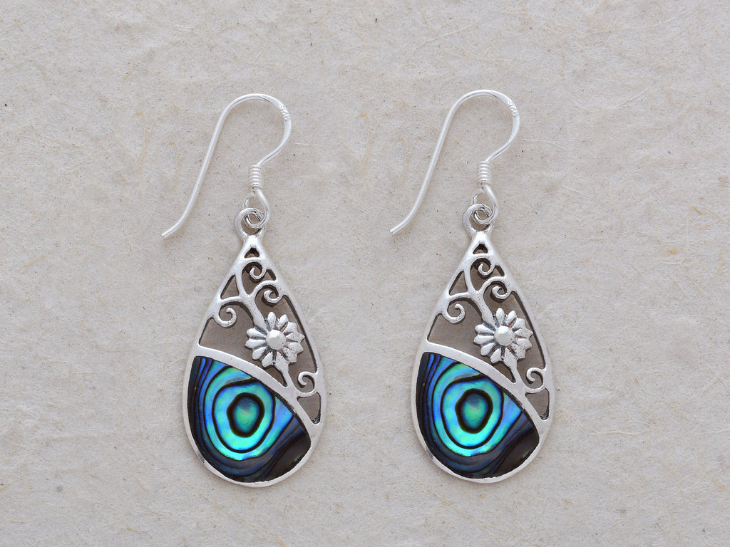Etched Flower Earrings