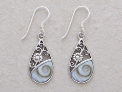 Etched Flower Earrings